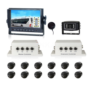 HD visible ultrasonic  radar for vehicle blind spot monitoring&blind spot radar warning system