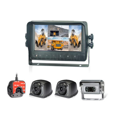 7 inch HD vehicle quad-view  trucks buses vehicle monitoring system