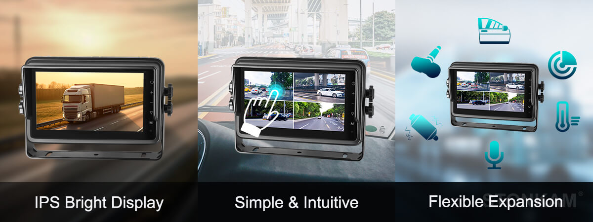 in-vehicle monitor with touch screen