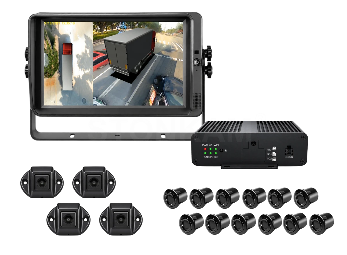 360° 3D Around-View System with Radar System for Blind Spots