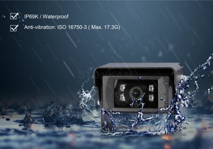 IP69K waterproof, workable even in rain and snow