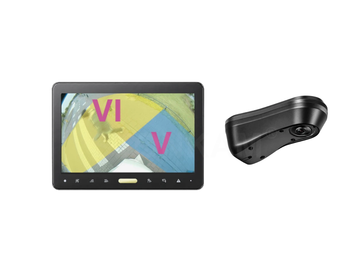 10.1'' class V & VI blind spot cover camera mirror system