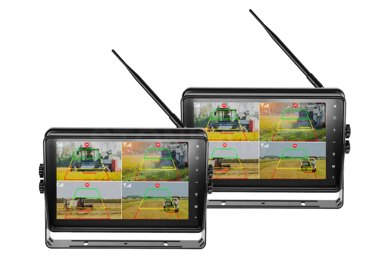 10.1-inch intelligent pedestrian & vehicle detection and warning wireless vehicle monitoring and video-recording display